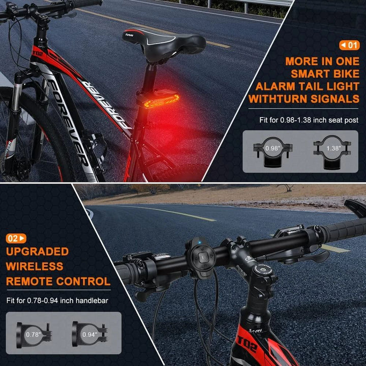Okos hátsó lámpa riasztó - BikeGuard™