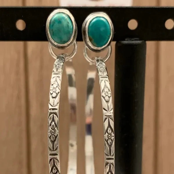 Boho Vintage ónix fülbevaló - Nalani