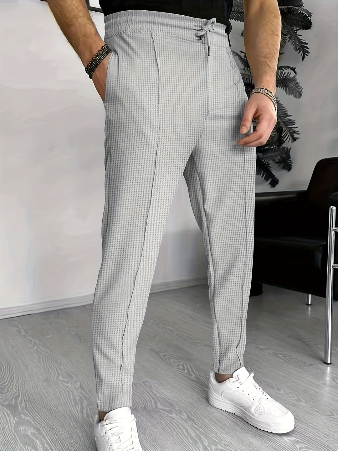 Kényelmes Wafel Joggers Férfiaknak - Finn