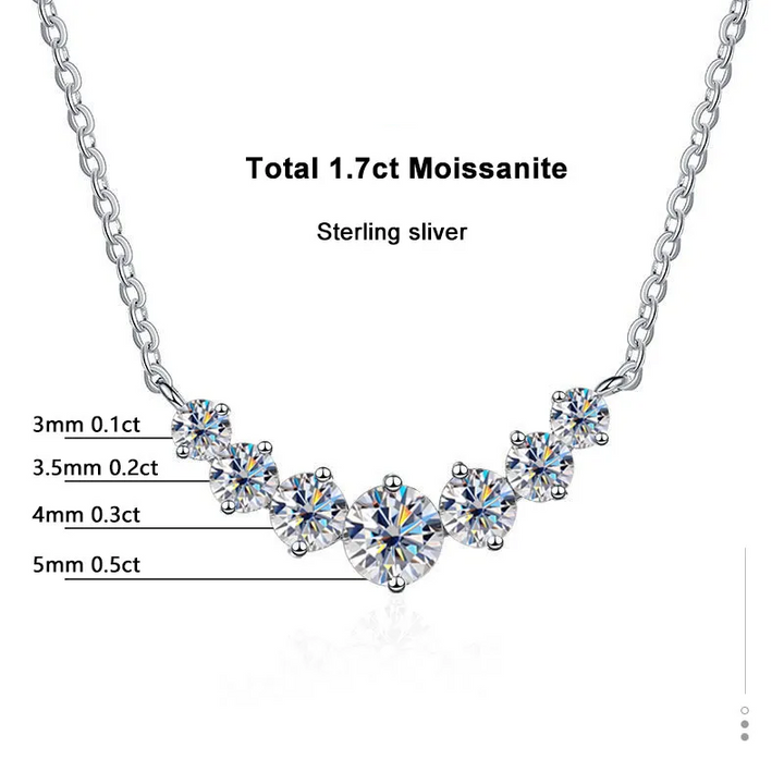 AA NOT AVAILABLE 925 Sterling Moissanit Nyaklánc