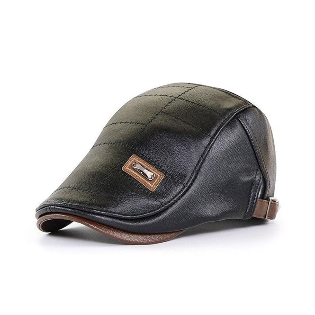 Retro Férfi Bőr Baret - HeritageCap