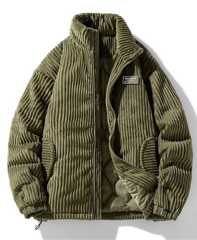 Trendi Ribflanel Férfi Kabát - Felix