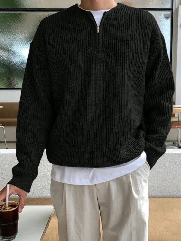 Túlságosan Nagy Zip-Up Pulóver Férfiaknak - Havron