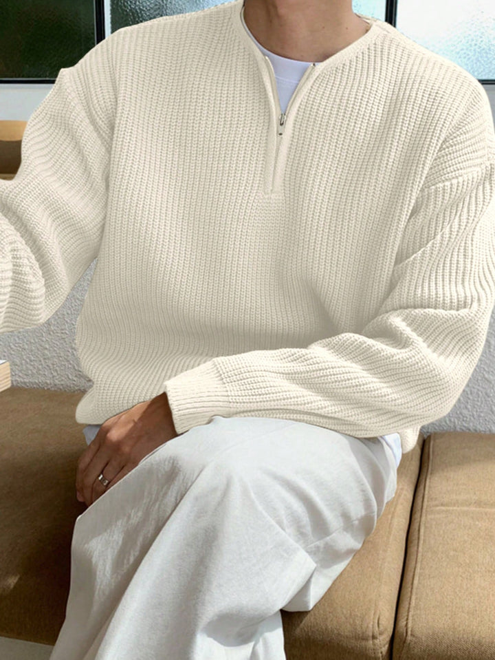 Túlságosan Nagy Zip-Up Pulóver Férfiaknak - Havron