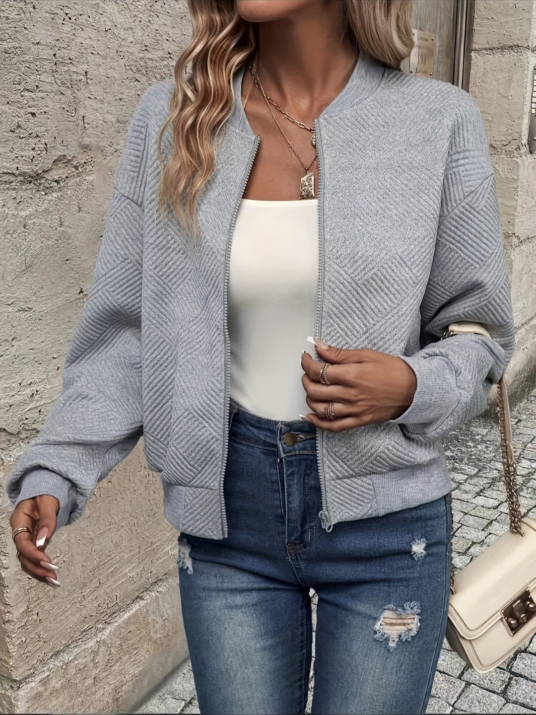 Stílusos női zip-up dzseki – Rivka