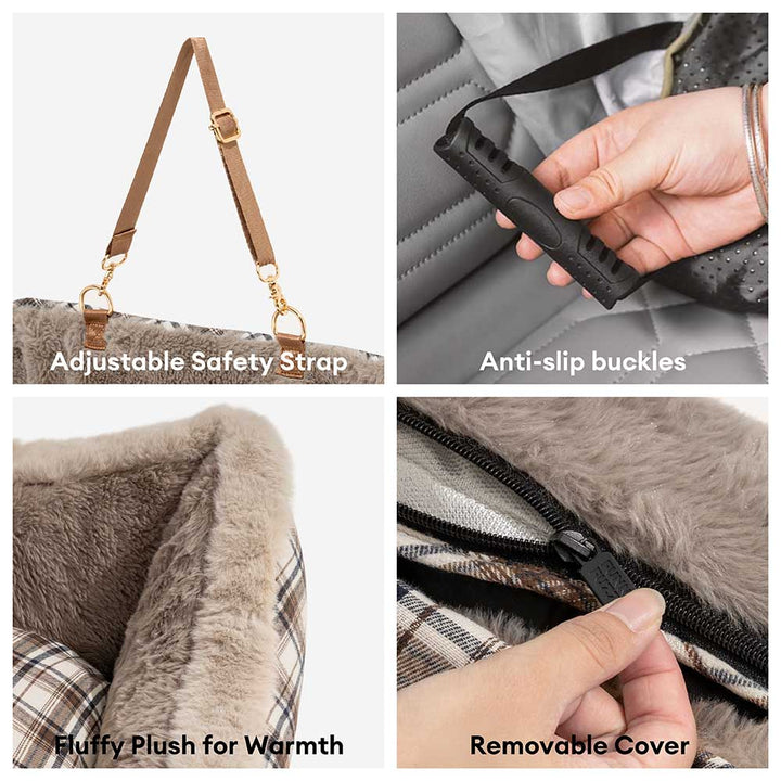 AA NOT AVAIALBLE Plüss Autósülés Háziállatok Számára – RideSafe CozySeat