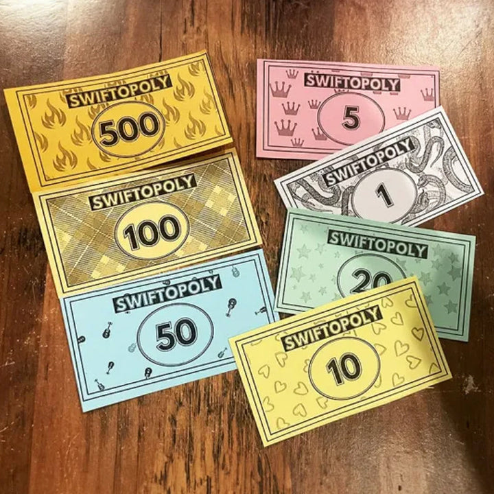 Zenén alapuló társasjáték dalkártyákkal és Monopoly-pénzzel játékestekre.