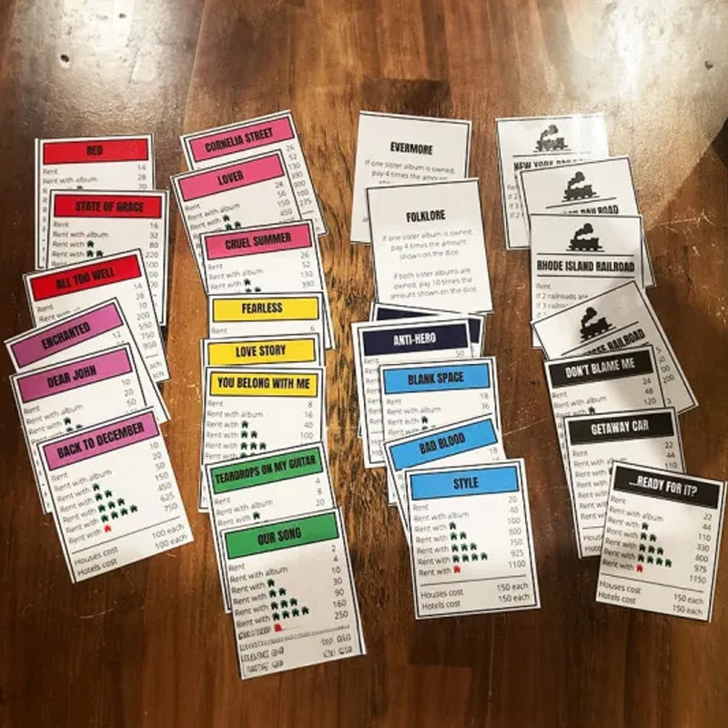 Zenén alapuló társasjáték dalkártyákkal és Monopoly-pénzzel játékestekre.