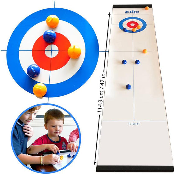 Mini asztali curling játék otthoni használatra csúszókövekkel és mágnesrudakkal