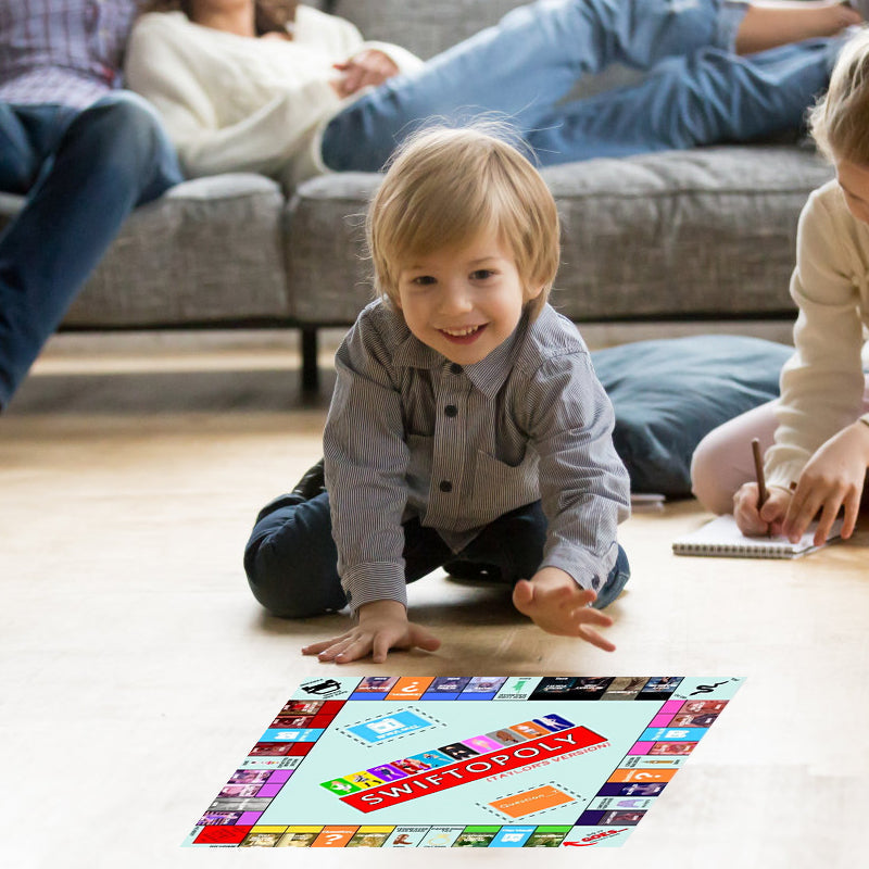 Zenén alapuló társasjáték dalkártyákkal és Monopoly-pénzzel játékestekre.