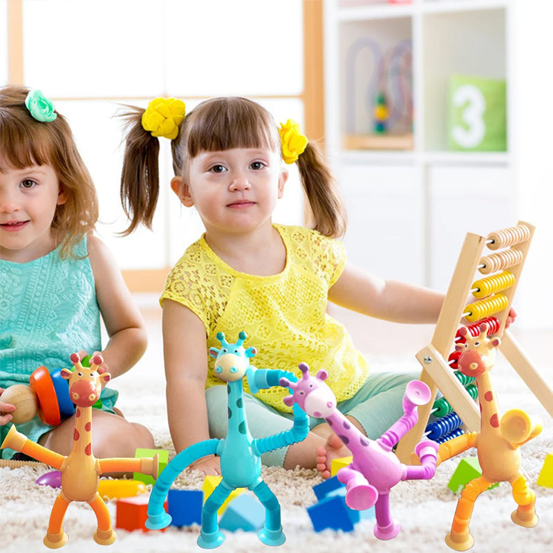 Rugalmas Zsiráf Játék Szívókoronggal - StretchyGiraffe