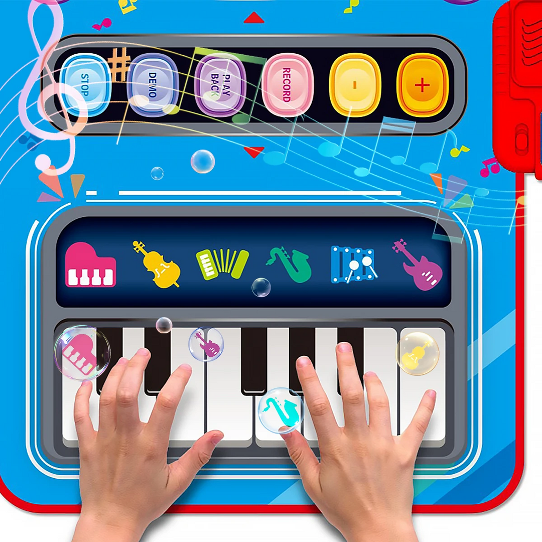 SoundSteps – 2 az 1-ben Zenei Játékszőnyeg Zongorával és Dobbal