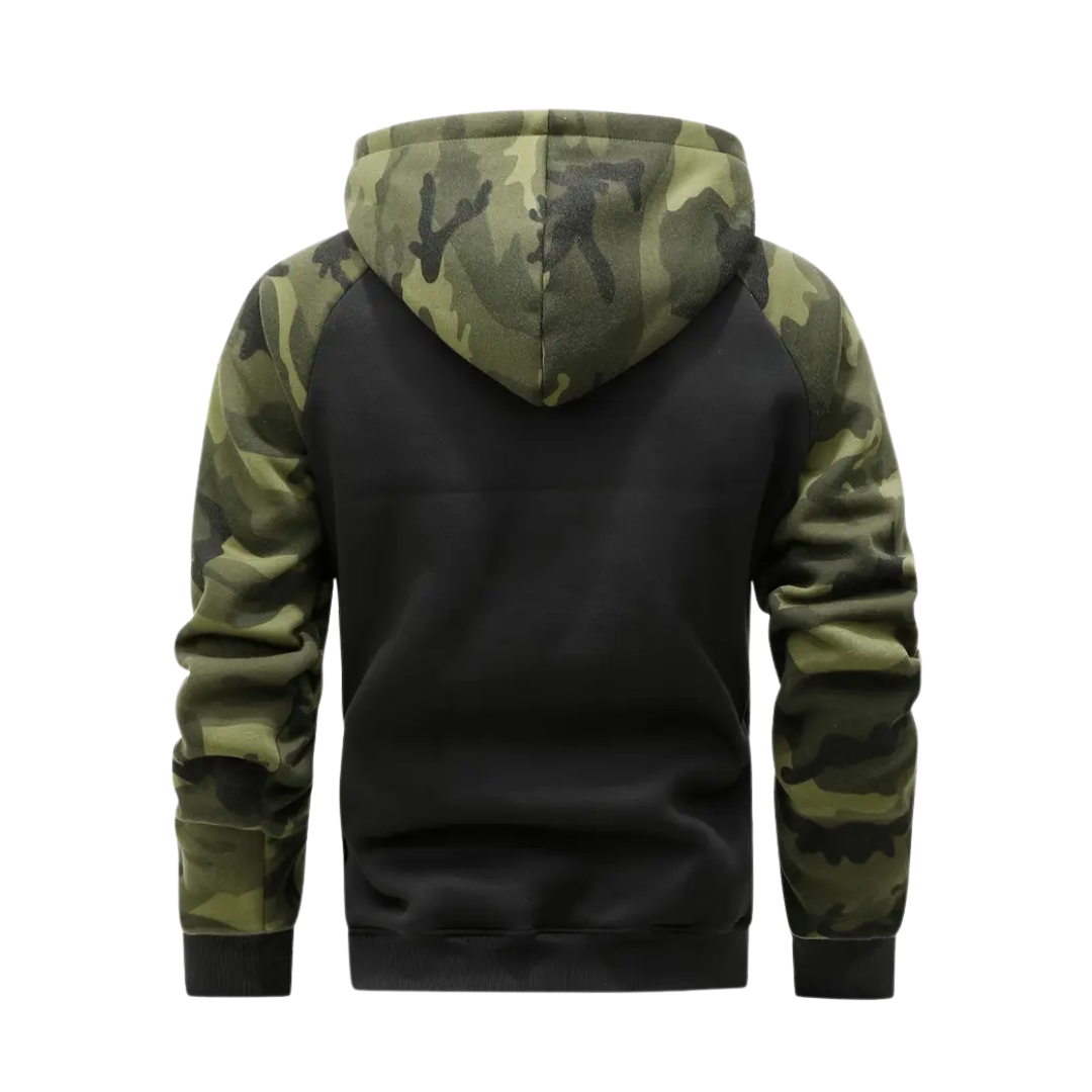 Meleg és kényelmes férfi kamuflázs fleece dzseki – Ethan