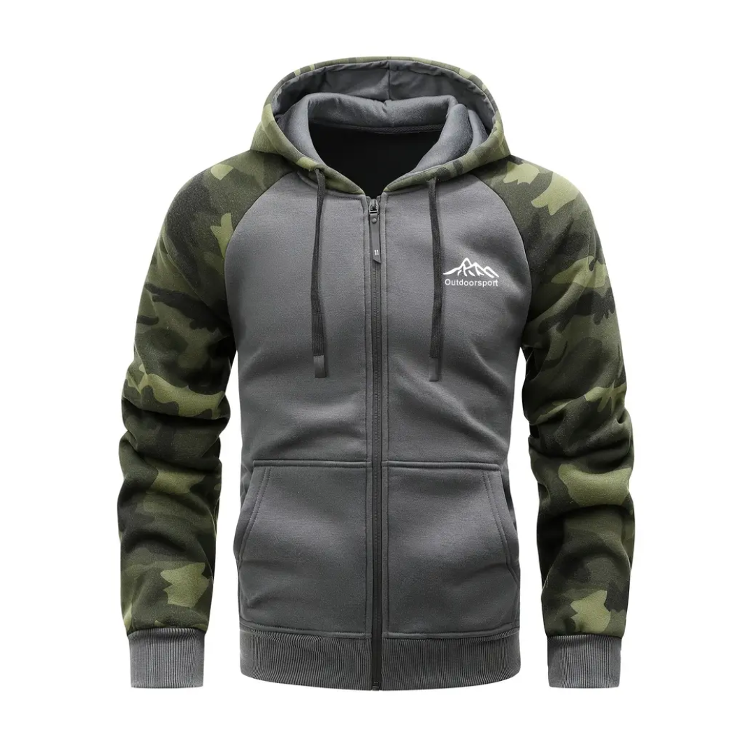 Meleg és kényelmes férfi kamuflázs fleece dzseki – Ethan