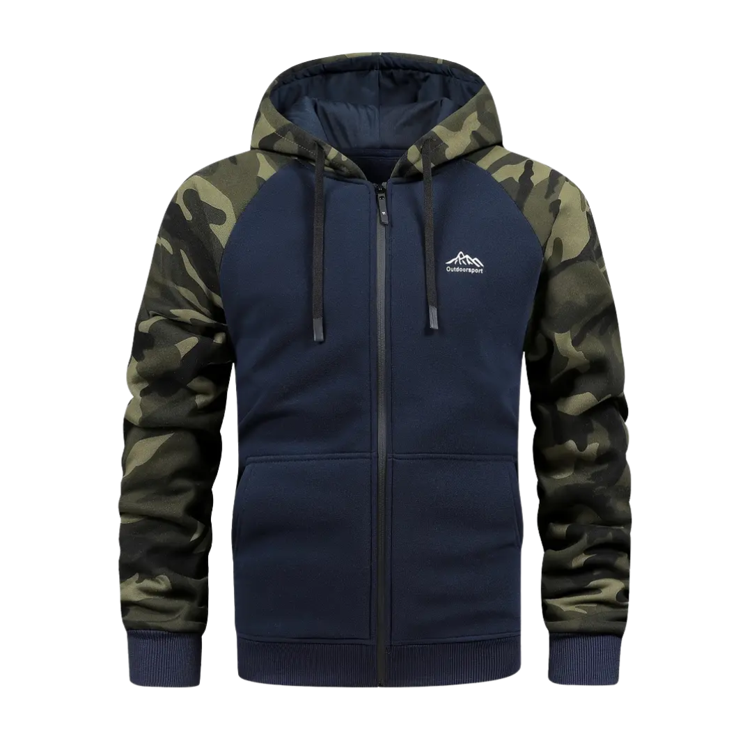 Meleg és kényelmes férfi kamuflázs fleece dzseki – Ethan