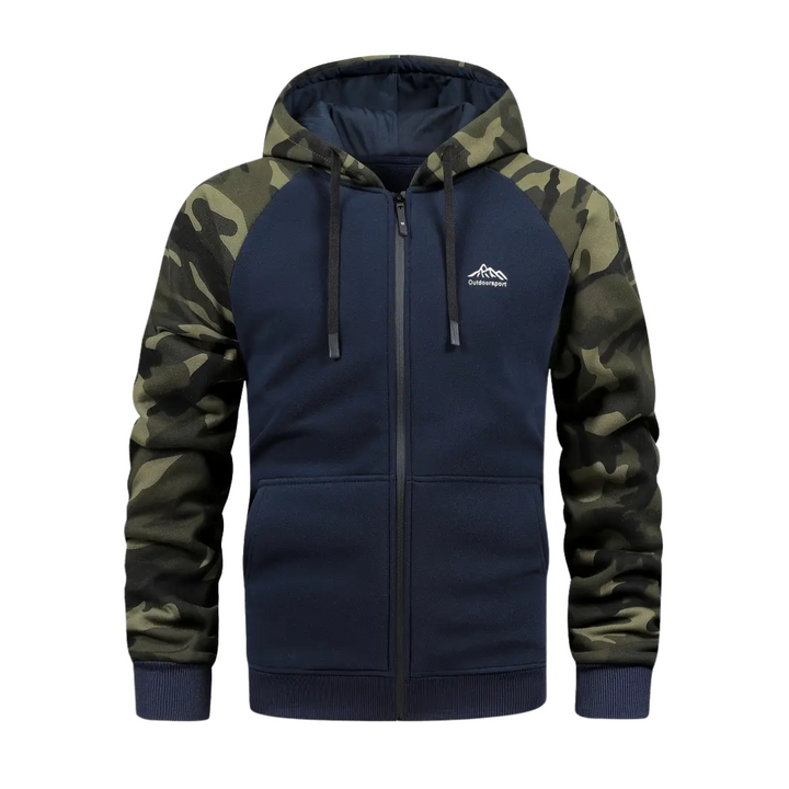 Meleg és kényelmes férfi kamuflázs fleece dzseki – Ethan