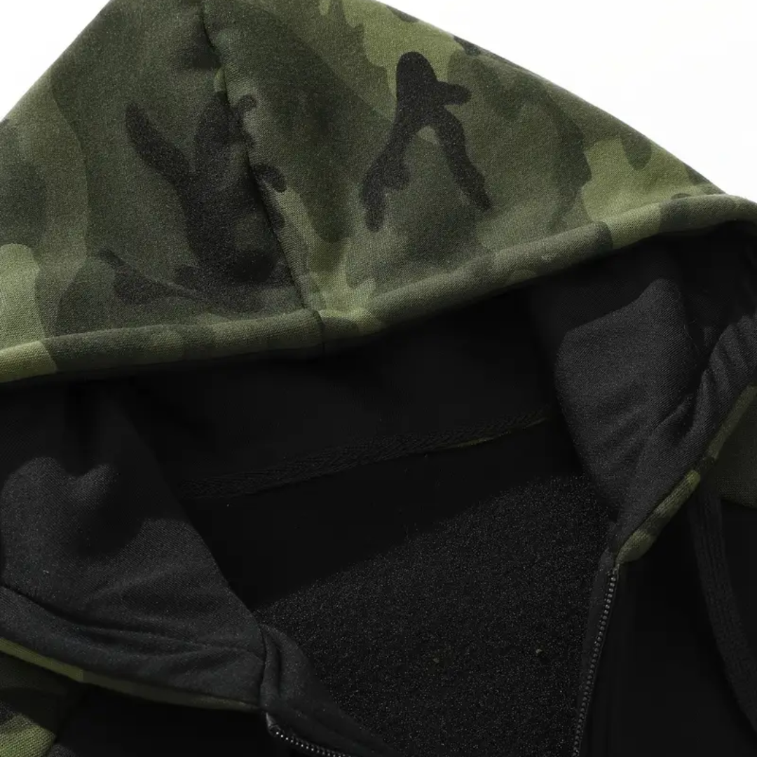 Meleg és kényelmes férfi kamuflázs fleece dzseki – Ethan