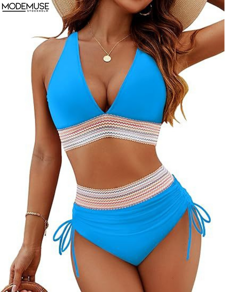 Magas derekú, divatos bikinitartó - Tessa gyorsan száradó anyagból
