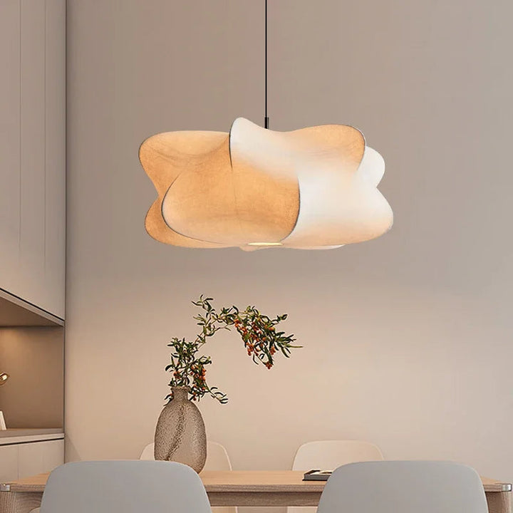 Japán Selyem Függőlámpa Wabi Sabi Stílusban - Sana