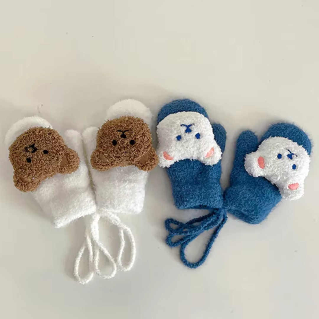 Gyermek Kesztyű Medvearccal – TinyBear Kesztyűk