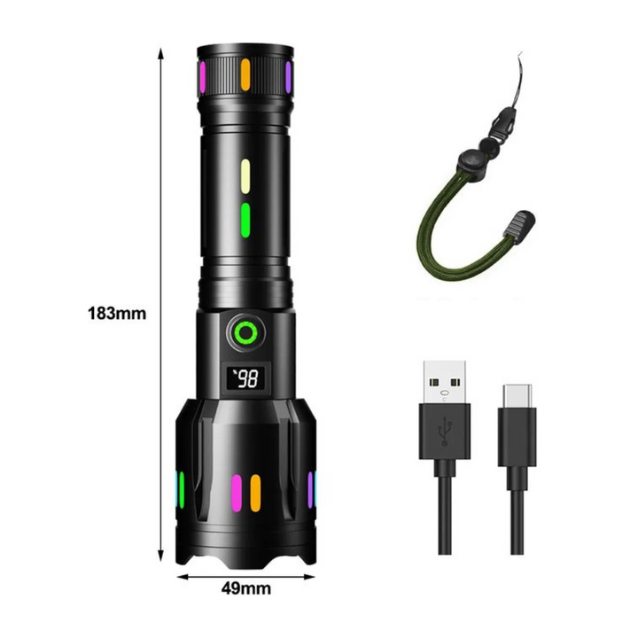 Katonai LED Zseblámpa - LumenPro