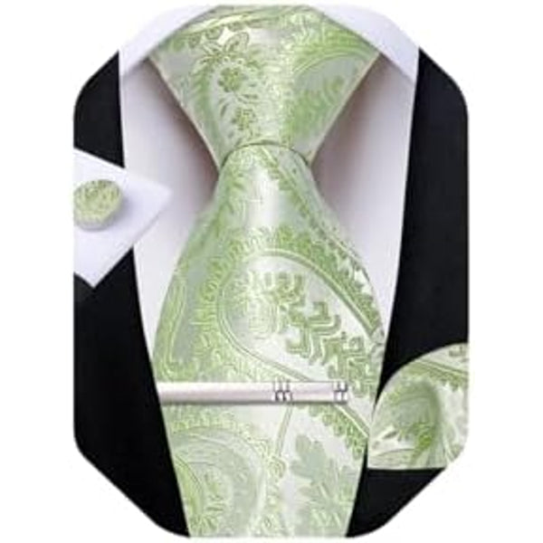 Men's Paisley Formal Tie Set - Refined Wedding & Event Accessories 67