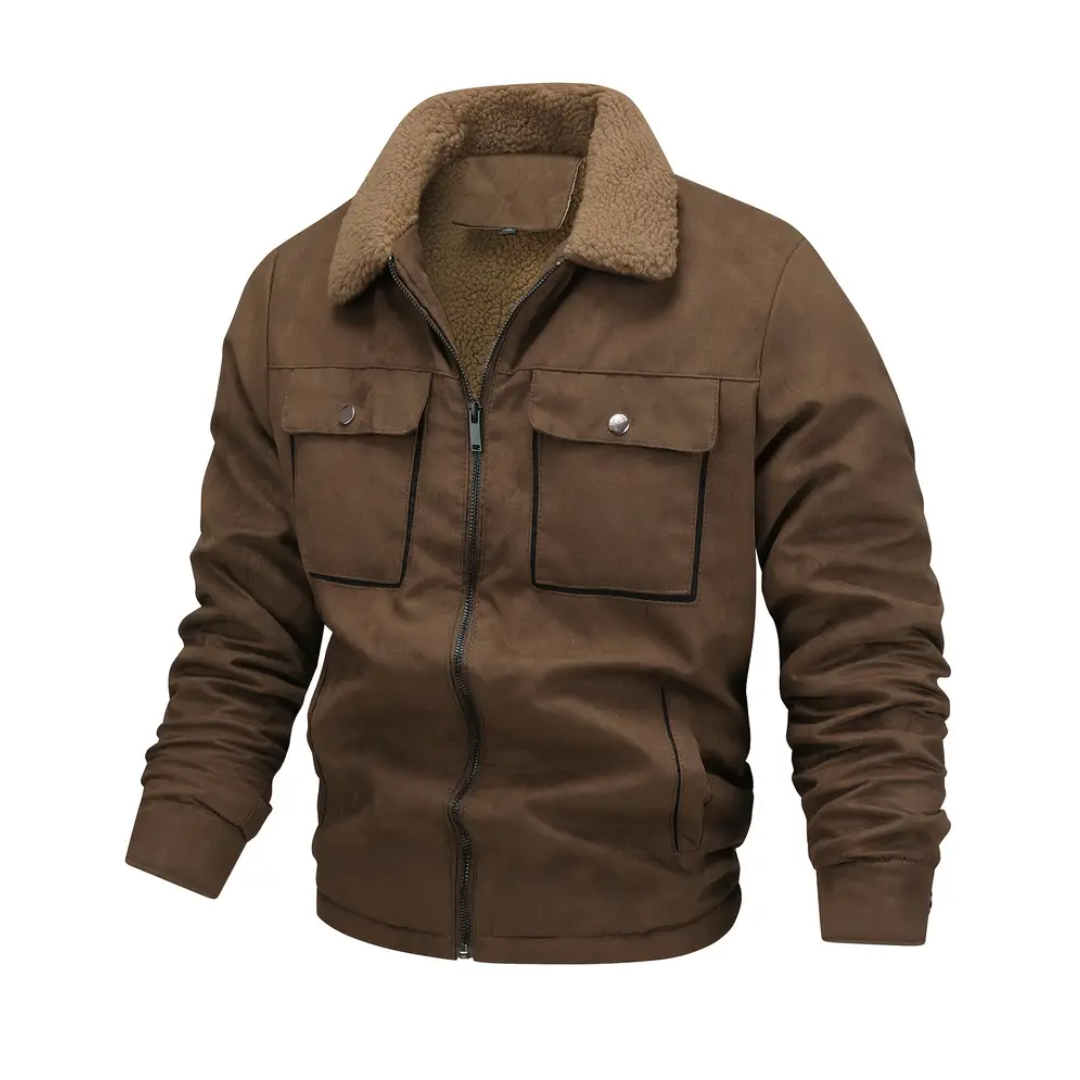 Férfi kültéri kabát Teddy fleece béléssel és revernyakkal – Corvin