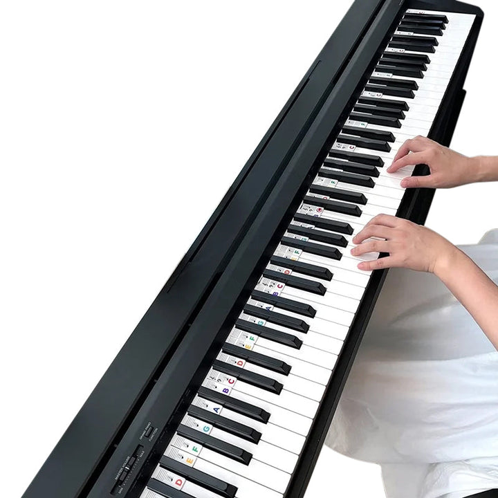Levehető szilikon hangjegycímkék 88 billentyűs zongorákhoz és keyboardokhoz