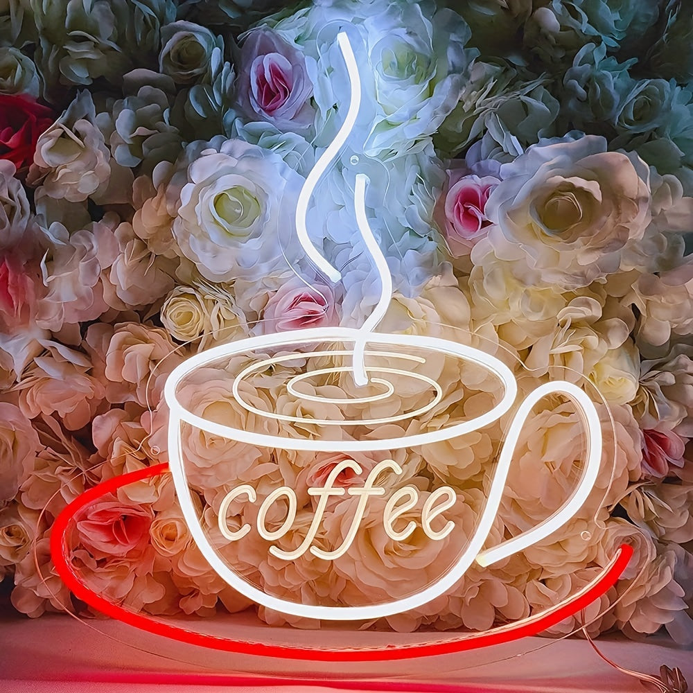 Neon Kávézó Lámpa Fali Dekorációhoz - Nina
