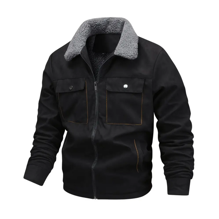 Férfi kültéri kabát Teddy fleece béléssel és revernyakkal – Corvin