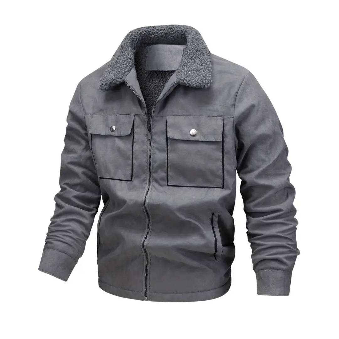 Férfi kültéri kabát Teddy fleece béléssel és revernyakkal – Corvin