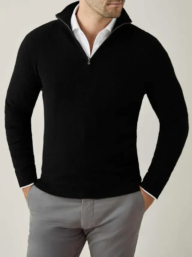 Kényelmes Férfi Zip-up Pulóver - Lucas