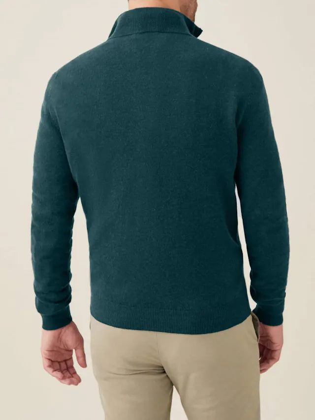 Kényelmes Férfi Zip-up Pulóver - Lucas