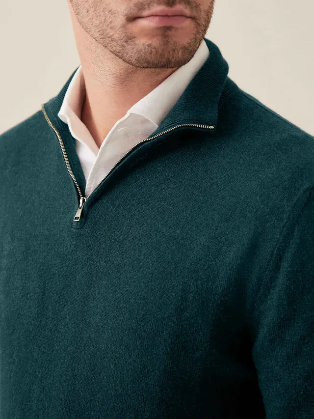 Kényelmes Férfi Zip-up Pulóver - Lucas