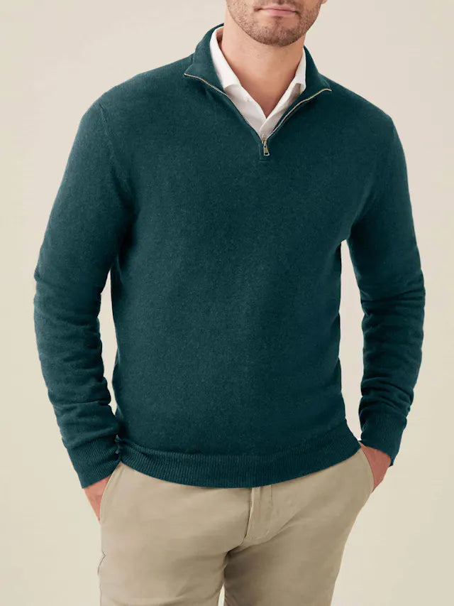 Kényelmes Férfi Zip-up Pulóver - Lucas