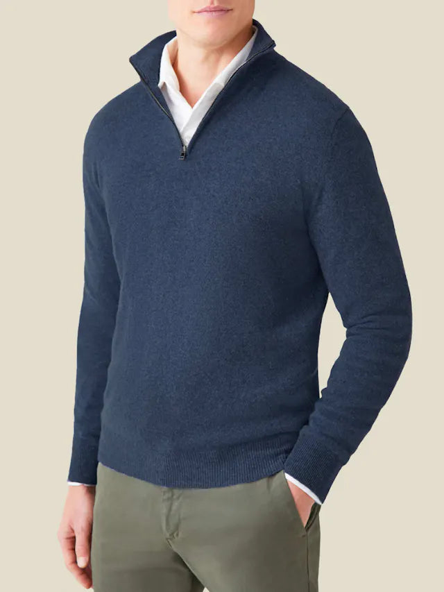 Kényelmes Férfi Zip-up Pulóver - Lucas