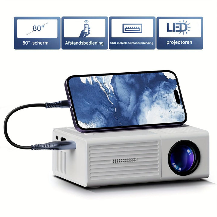 Ultra-Fényes Mini Projektor (3000 Lumen) - LumoBeam