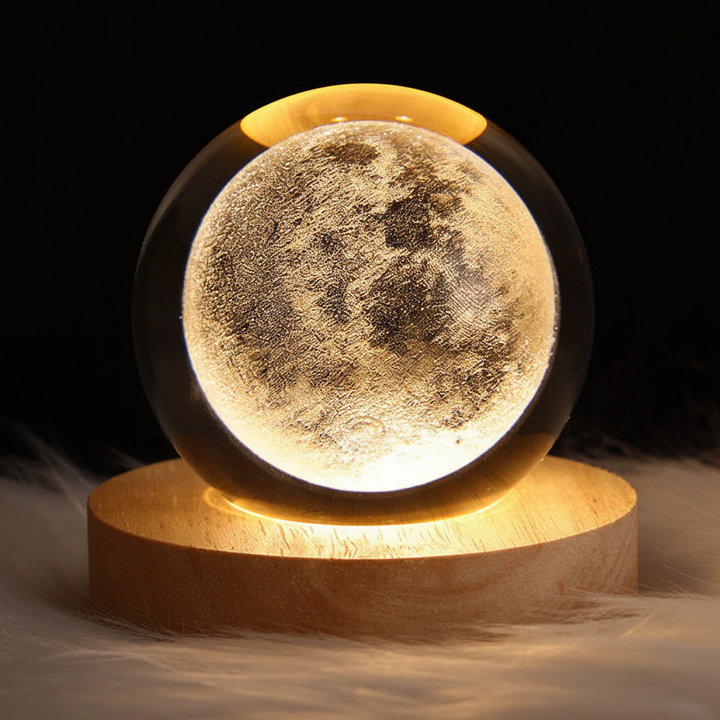 3D Kristall Nachtlicht Kugel - MoonlitOrb