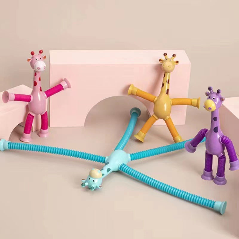 Rugalmas Zsiráf Játék Szívókoronggal - StretchyGiraffe
