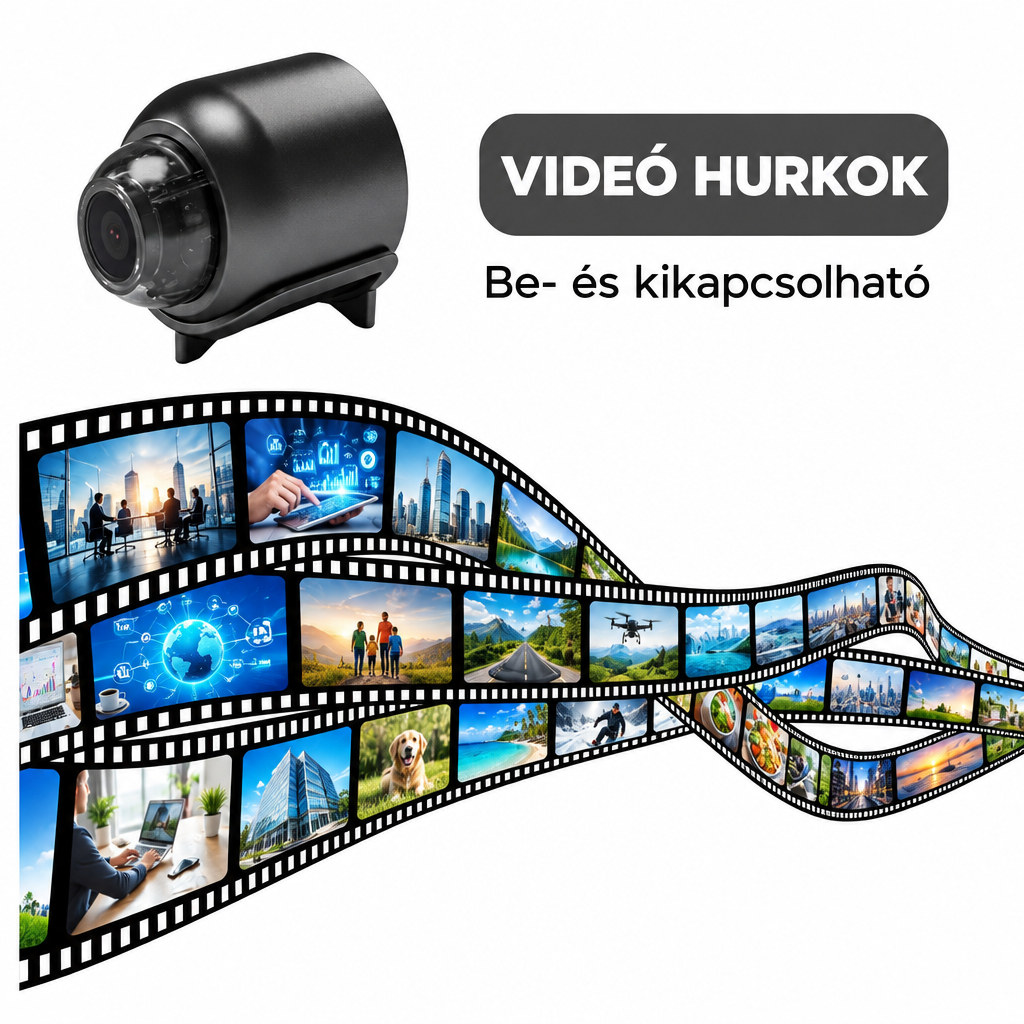 Mini cameră de securitate WiFi 1080p | Vedere nocturnă ascunsă | Notificări la detectarea mișcării | Sunet