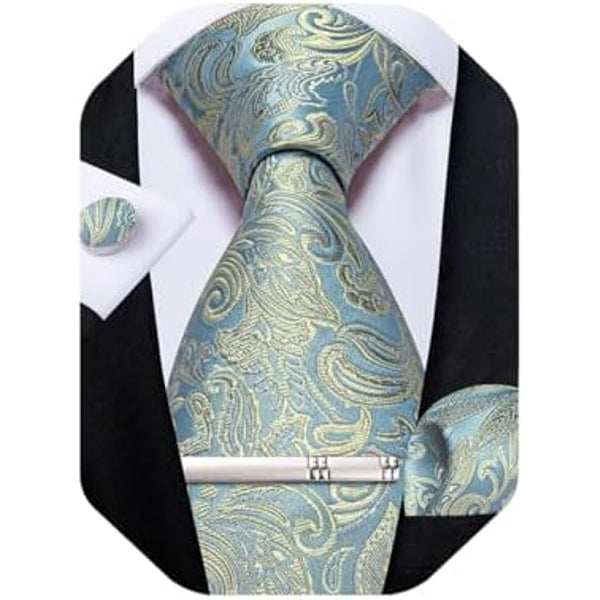 Men's Paisley Formal Tie Set - Refined Wedding & Event Accessories 7