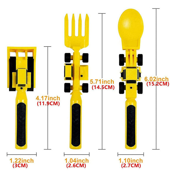 Bulldozer Gyerekevőeszköz Készlet - ConstructoFork