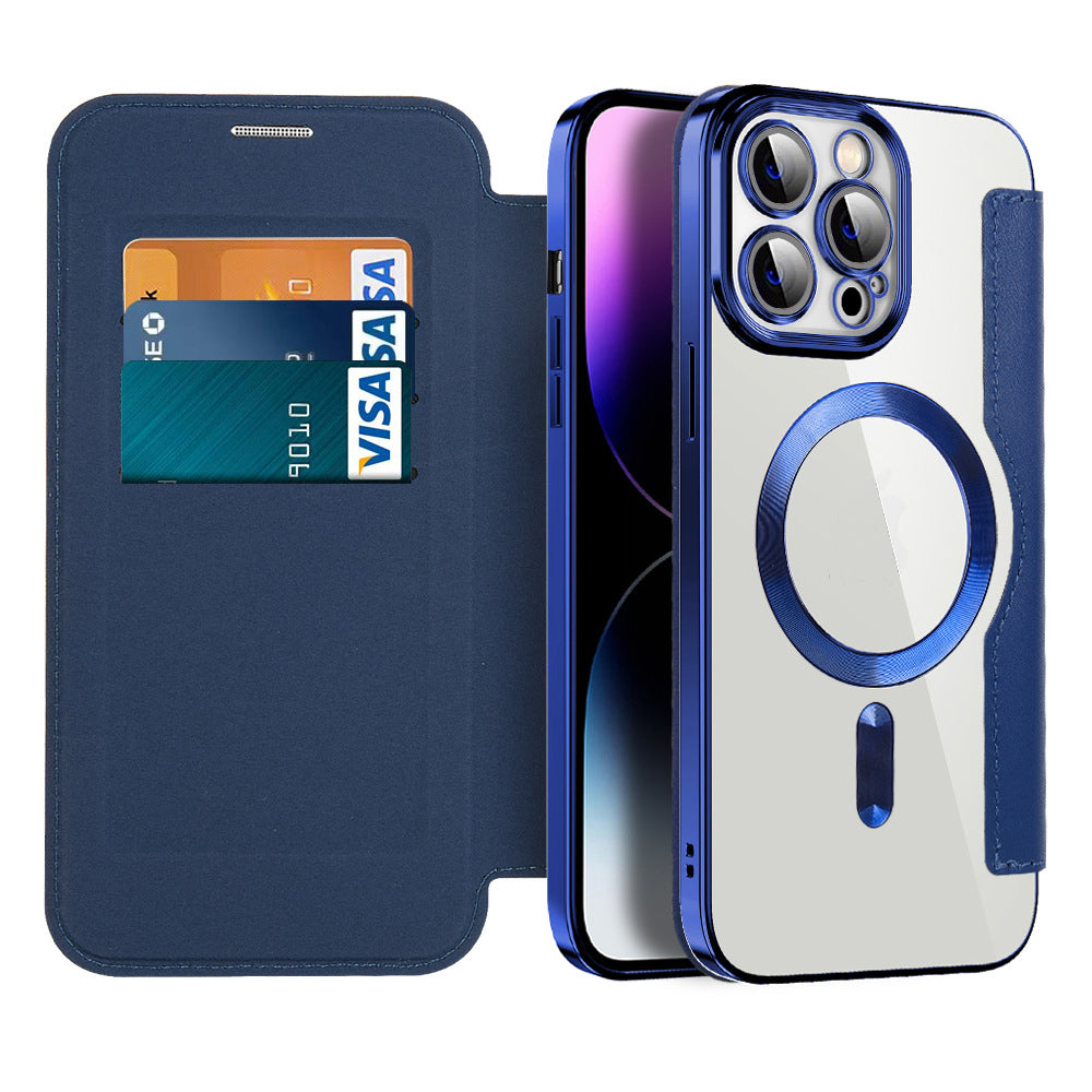 Bőr Flip tok mágneses adszorpcióval & RFID védelemmel – Valtrix (1+1 INGYEN)