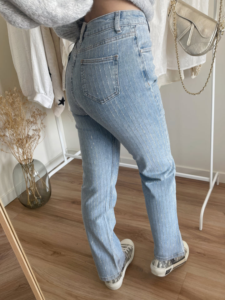 AA NOT AVAILABLE Csillogó Damasz Jeans - Luminara