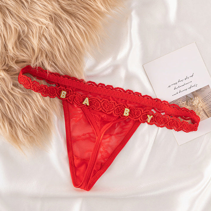 LaceFlair Custom Name Lace Lingerie with Crystal Letters 8
