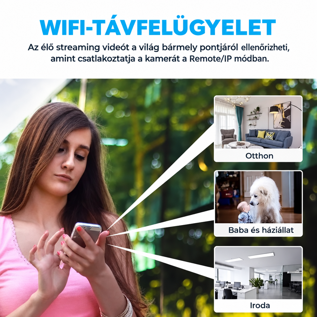 Mini cameră de securitate WiFi 1080p | Vedere nocturnă ascunsă | Notificări la detectarea mișcării | Sunet
