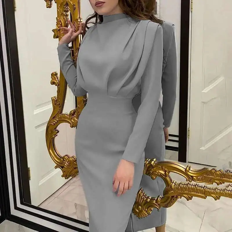 Bodycon Midi Ruha Turtleneck-kal – Valeria