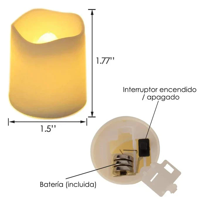 AA NOT AVAILABLE 24 Darabos LED Lámpás Gyertya Készlet - GlowFlicker