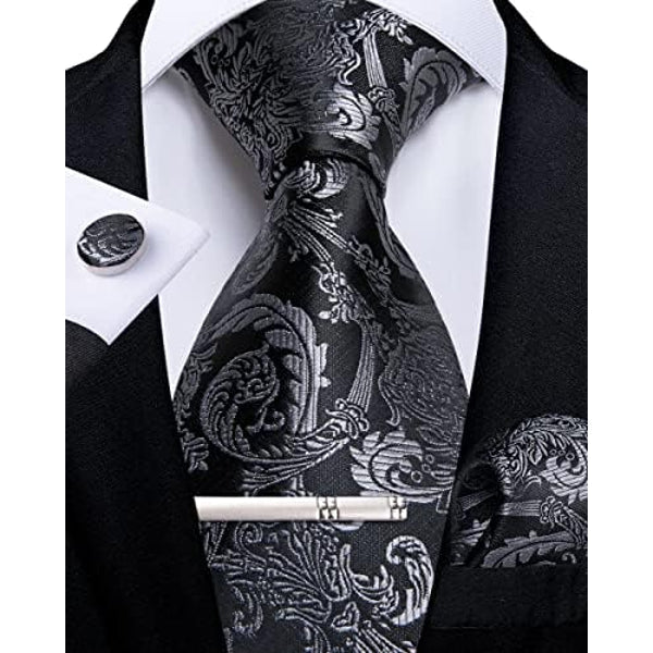 Men's Paisley Formal Tie Set - Refined Wedding & Event Accessories 47