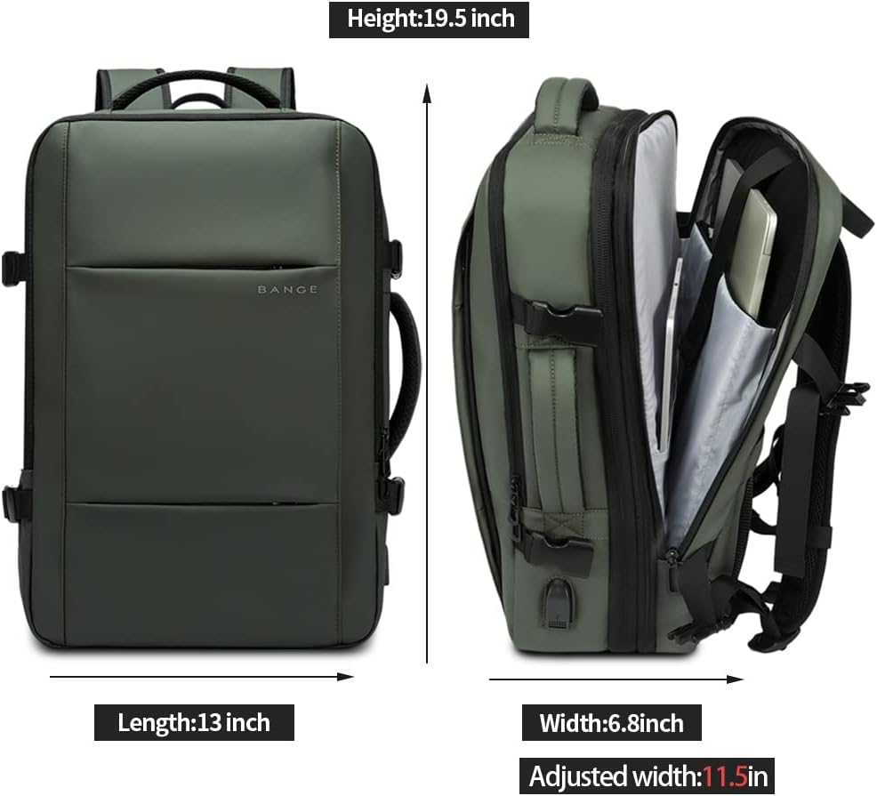 Bővíthető 26–45L vízálló utazó hátizsák laptop rekesszel és sporttáska fogantyúval